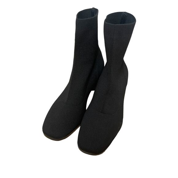 ASOS DESIGN Radley Knit Heeled Sock Boots In Black Women's Size 5 Pointed Toe - Picture 5 of 8